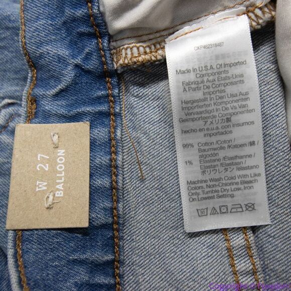 NEW Madewell USA-made Balloon Jeans in Whistler Wash, 27 - Picture 16 of 16